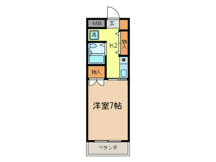 フラットバンブー 3階階 間取り