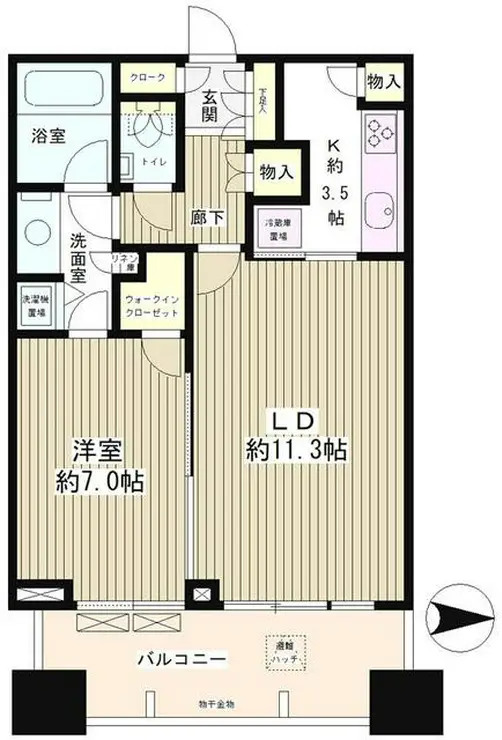 芝パーク・タワー 5階階 間取り