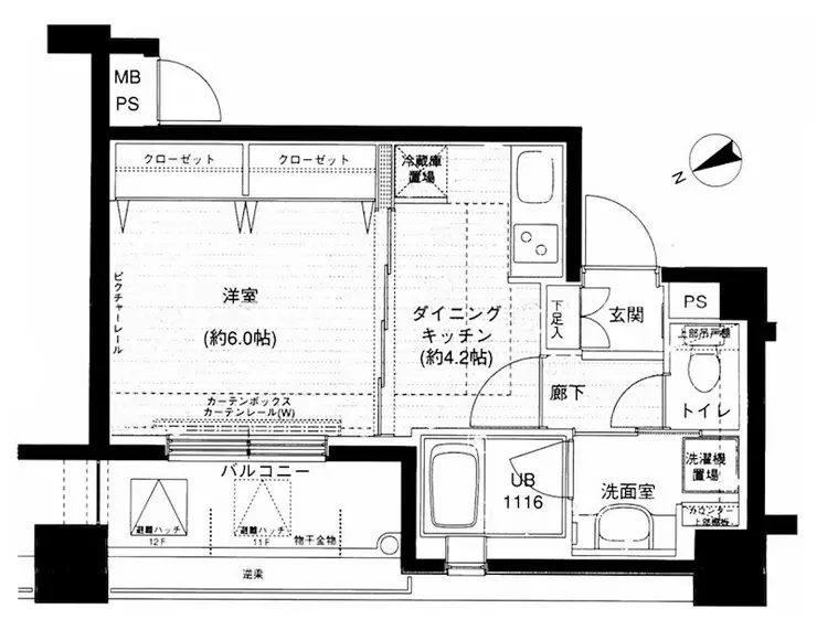 メインステージ上野 6階階 間取り