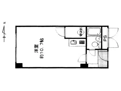 フラーテ札幌(ワンルーム/8階)の間取り写真