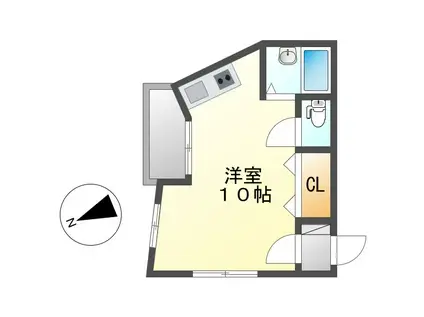藤田ビル(ワンルーム/4階)の間取り写真