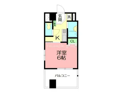 SSビル(1K/3階)の間取り写真