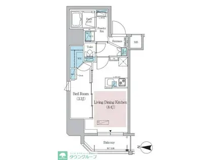 アーバネックス錦糸公園(1LDK/11階)の間取り写真