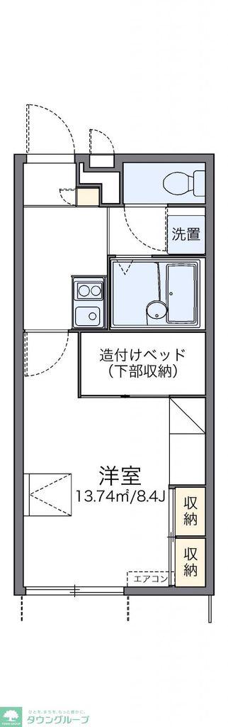レオパレスパゴダ(1K/1階)の間取り写真