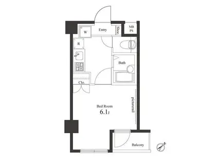 ヴェルト新宿落合(1K/3階)の間取り写真