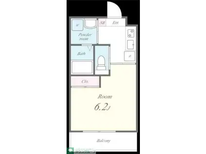 FLレジデンス品川I(1K/2階)の間取り写真