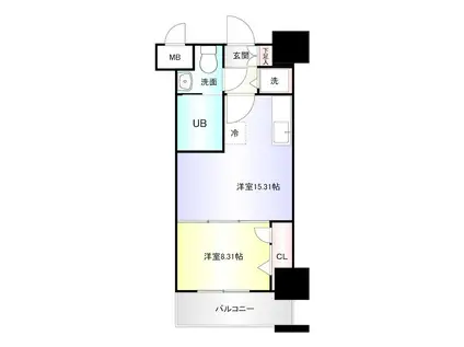 NO.71オリエントトラストタワー(1DK/31階)の間取り写真