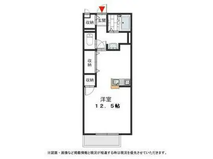 アンシャンテ宮の森I(ワンルーム/2階)の間取り写真