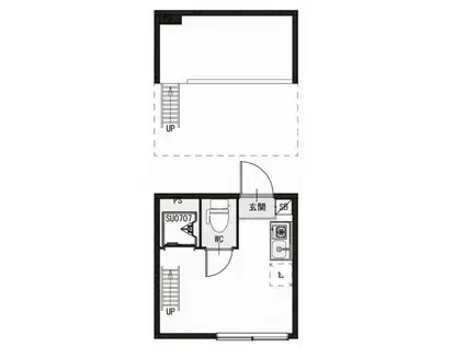 PROPS(ワンルーム/1階)の間取り写真