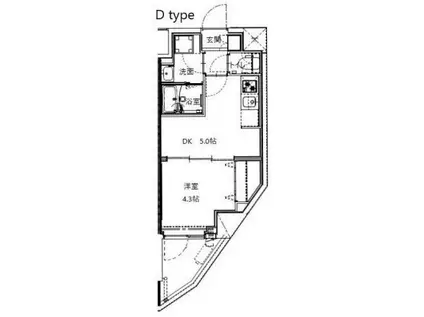 レアライズ町屋(1DK/4階)の間取り写真