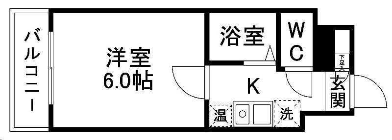 SAKO仙台東(1K/8階)の間取り写真