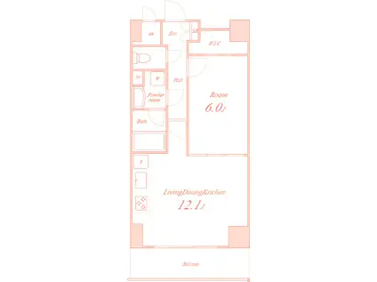 NEU CLAIR (1LDK/6階)の間取り写真