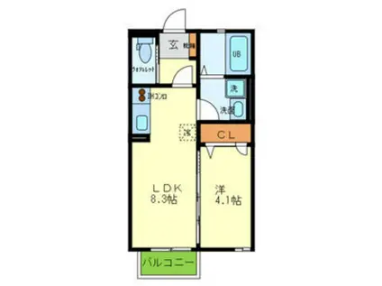 リンクス岡本(1LDK/2階)の間取り写真