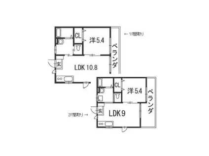GOOD YAZAWA(1LDK/2階)の間取り写真