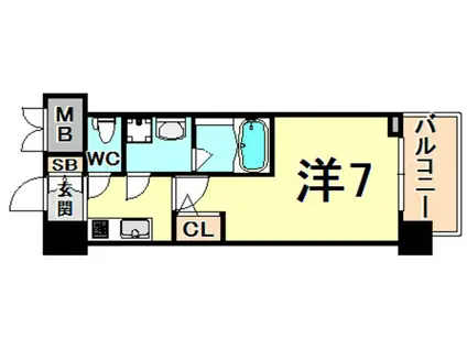 スプランディッドII(1K/11階)の間取り写真