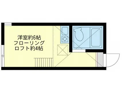 ユナイト汐入サント・シャペルの街(ワンルーム/1階)の間取り写真