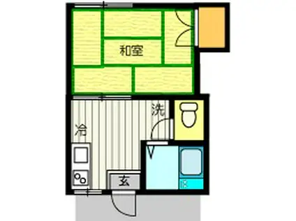 第73シンエイビル(1K/1階)の間取り写真