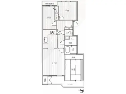 TSGARDEN横浜反町(3LDK/4階)の間取り写真