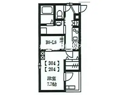 AVENIR(1K/2階)の間取り写真