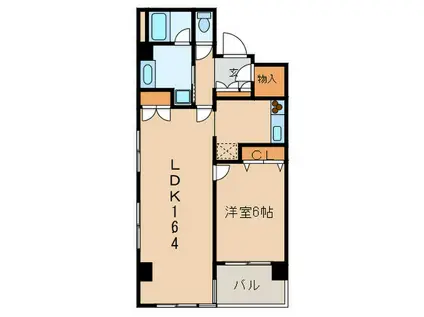 KDXレジデンス成城(1LDK/2階)の間取り写真