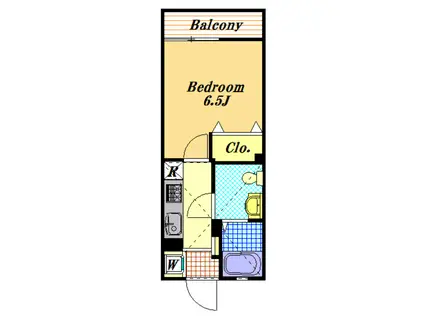 バズ新浦安(1K/1階)の間取り写真