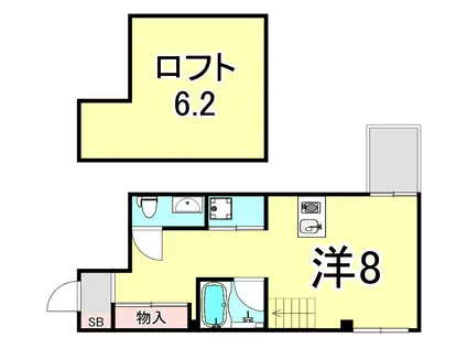 C4 KOSHIEN イースト(ワンルーム/3階)の間取り写真