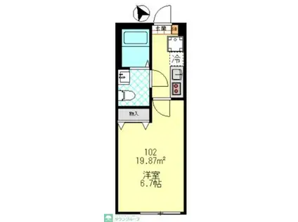 パルク井の頭(1K/1階)の間取り写真