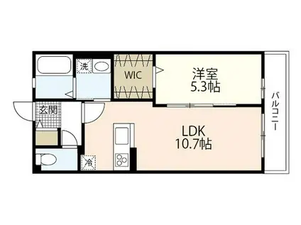 フレシール高須(1LDK/1階)の間取り写真