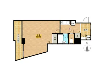 孝成ビル(1K/4階)の間取り写真