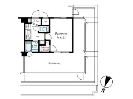 エステムコート三宮イーストⅡリベルテ(1K/6階)の間取り写真