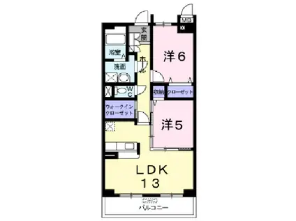 ガーデンコート(2LDK/3階)の間取り写真