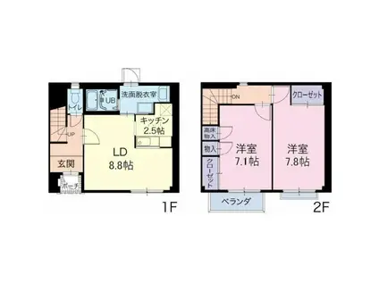 ELYSION(2LDK/1階)の間取り写真