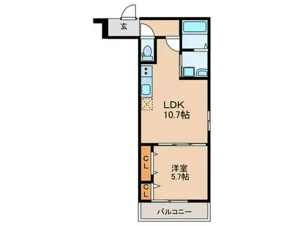 フジパレス教興寺三丁目II(1LDK/1階)の間取り写真