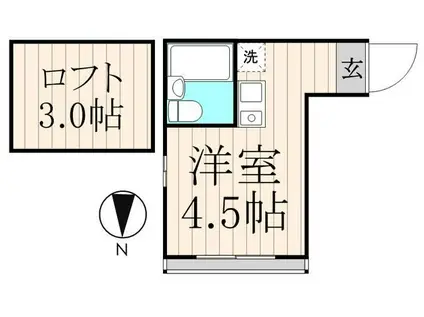 シャンテ堀切菖蒲園(ワンルーム/3階)の間取り写真