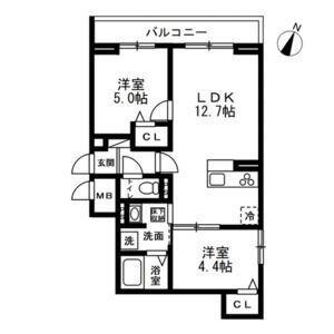 NOBLE VILLA TOZUKA(2LDK/3階)の間取り写真
