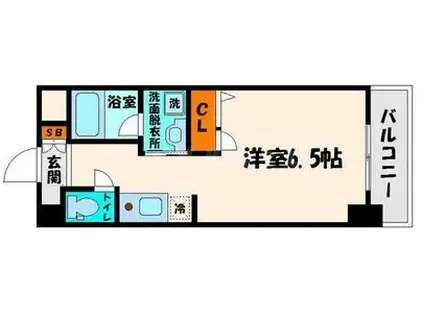 エスライズ桜ノ宮II(ワンルーム/6階)の間取り写真