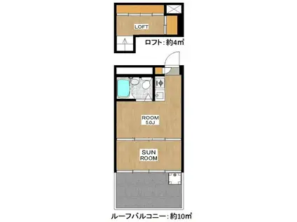 第2富士ビル(ワンルーム/4階)の間取り写真