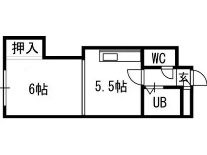 ナチュレ南5条(1DK/5階)の間取り写真