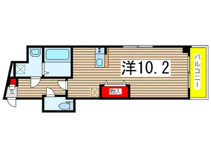 ヒルズ要町(ワンルーム/3階)の間取り写真