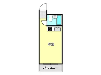 シティハイム昭和パート6(ワンルーム/3階)の間取り写真