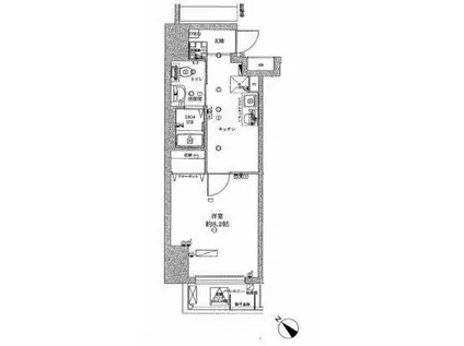 RISINGPLACE巣鴨(1K/10階)の間取り写真