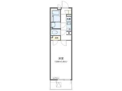 レオネクスト北鴻巣II(1K/2階)の間取り写真