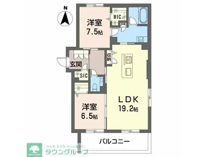 ウィステリア・ステージ真栄(2LDK/1階)の間取り写真