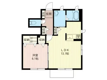 シャーメゾン北鎌倉(1LDK/1階)の間取り写真