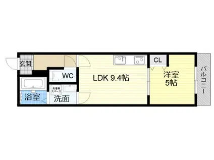 MARK VILLA 放出Ⅰ(1LDK/1階)の間取り写真