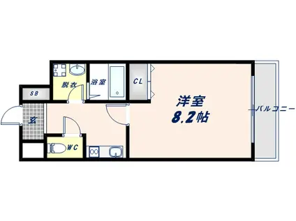 グレイスコートII(1K/3階)の間取り写真