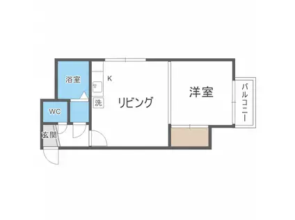 EDELWEISS1016(1LDK/3階)の間取り写真