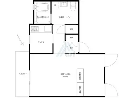 キュアコート神宮前(1K/3階)の間取り写真