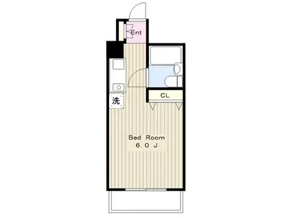 クレール玉川学園前(ワンルーム/5階)の間取り写真