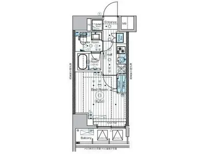MAXIV横浜吉野町TRE(1K/6階)の間取り写真